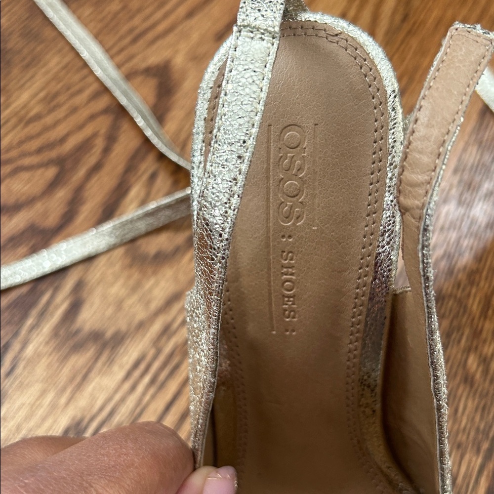 ASOS Gold Strappy High Heels - Picture 3 of 6